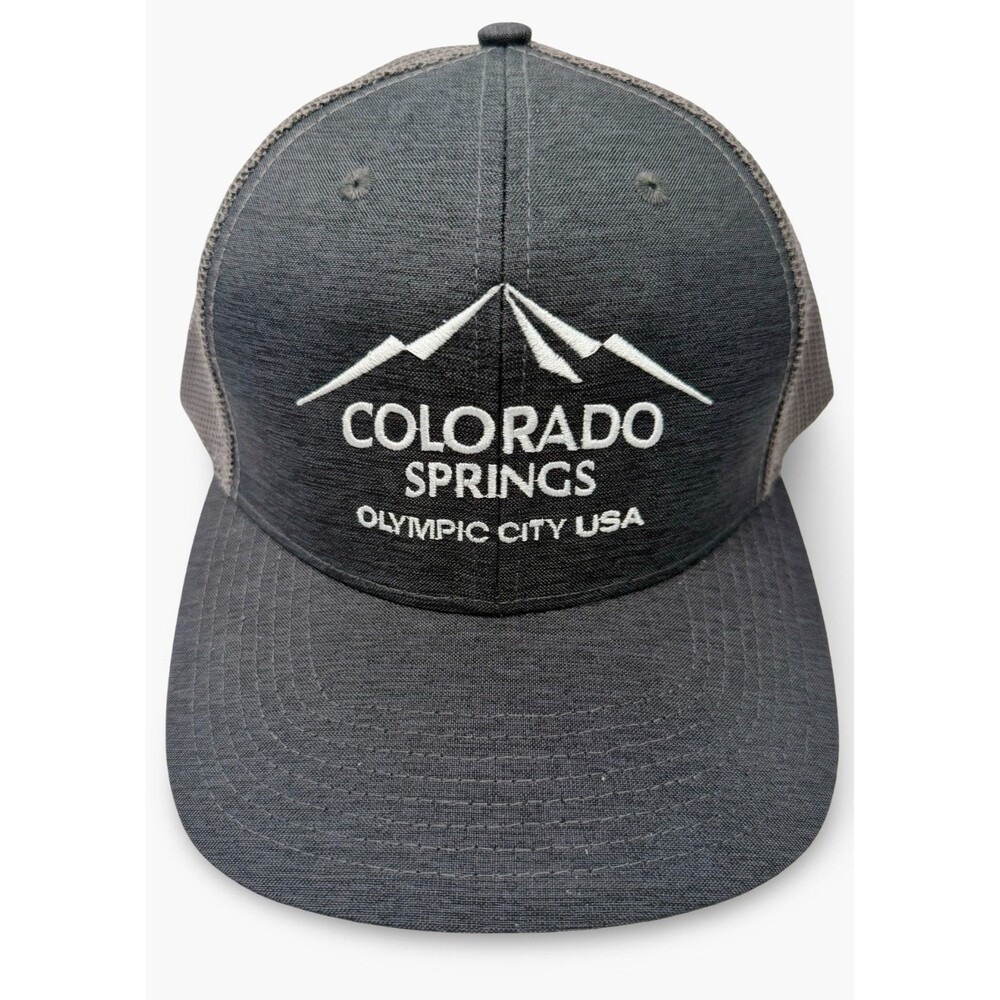 Colorado Springs Olympic City USA Snapback Trucker Hat Gray